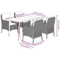 vidaXL Set de muebles jardín 5 pzas con cojines ratán sintético negro