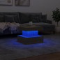 vidaXL Mesa de centro con luces LED roble Sonoma 50x50x40 cm vidaXL Mesa de centro con luces LED roble Sonoma 50x50x40 cm