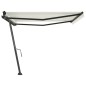 vidaXL Toldo de pie retráctil manual crema 450x300 cm vidaXL Toldo de pie retráctil manual crema 450x300 cm