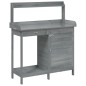 vidaXL Mesa para macetas y armario madera abeto gris 110,5x45x124,5 cm vidaXL Mesa para macetas y armario madera abeto gris 110,5x45x124,5 cm