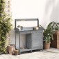 vidaXL Mesa para macetas y armario madera abeto gris 110,5x45x124,5 cm vidaXL Mesa para macetas y armario madera abeto gris 110,5x45x124,5 cm