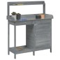 vidaXL Mesa para macetas y armario madera abeto gris 110,5x45x124,5 cm vidaXL Mesa para macetas y armario madera abeto gris 110,5x45x124,5 cm