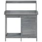 vidaXL Mesa para macetas y armario madera abeto gris 110,5x45x124,5 cm vidaXL Mesa para macetas y armario madera abeto gris 110,5x45x124,5 cm