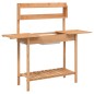 vidaXL Mesa para macetas con fregadero madera abeto 147,5x44x139,5 cm