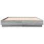 vidaXL Estructura de cama madera de ingeniería gris Sonoma 140x190 cm