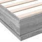 vidaXL Estructura de cama madera de ingeniería gris Sonoma 140x190 cm
