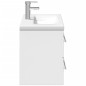 vidaXL Mueble de baño con lavabo integrado blanco brillo vidaXL Mueble de baño con lavabo integrado blanco brillo
