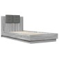 vidaXL Cama con cabecero madera de ingeniería gris Sonoma 90x200 cm vidaXL Cama con cabecero madera de ingeniería gris Sonoma 90x200 cm