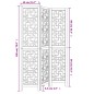 vidaXL Biombo separador de 3 paneles madera maciza paulownia marrón vidaXL Biombo separador de 3 paneles madera maciza paulownia marrón