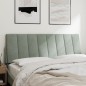 vidaXL Cabecero de cama acolchado terciopelo gris claro 120 cm vidaXL Cabecero de cama acolchado terciopelo gris claro 120 cm