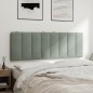 vidaXL Cabecero de cama acolchado terciopelo gris claro 120 cm vidaXL Cabecero de cama acolchado terciopelo gris claro 120 cm