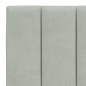 vidaXL Cabecero de cama acolchado terciopelo gris claro 120 cm vidaXL Cabecero de cama acolchado terciopelo gris claro 120 cm
