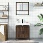 vidaXL Set de muebles baño 2 pzas madera contrachapada marrón roble vidaXL Set de muebles baño 2 pzas madera contrachapada marrón roble