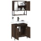 vidaXL Set de muebles baño 2 pzas madera contrachapada marrón roble vidaXL Set de muebles baño 2 pzas madera contrachapada marrón roble
