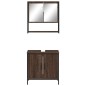 vidaXL Set de muebles baño 2 pzas madera contrachapada marrón roble vidaXL Set de muebles baño 2 pzas madera contrachapada marrón roble
