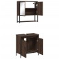 vidaXL Set de muebles baño 2 pzas madera contrachapada marrón roble vidaXL Set de muebles baño 2 pzas madera contrachapada marrón roble
