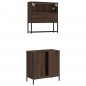 vidaXL Set de muebles baño 2 pzas madera contrachapada marrón roble vidaXL Set de muebles baño 2 pzas madera contrachapada marrón roble