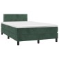 vidaXL Cama box spring colchón y LED terciopelo verde oscuro 120x190cm vidaXL Cama box spring colchón y LED terciopelo verde oscuro 120x190cm
