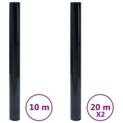 vidaXL Láminas de ventana esmerilada 3 uds PVC negro