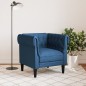 vidaXL Sillón Chesterfield de tela azul vidaXL Sillón Chesterfield de tela azul