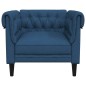 vidaXL Sillón Chesterfield de tela azul vidaXL Sillón Chesterfield de tela azul