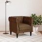 vidaXL Sillón Chesterfield de tela marrón vidaXL Sillón Chesterfield de tela marrón