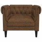 vidaXL Sillón Chesterfield de tela marrón vidaXL Sillón Chesterfield de tela marrón