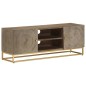 vidaXL Mueble de TV madera maciza de mango y hierro 110x30x40 cm vidaXL Mueble de TV madera maciza de mango y hierro 110x30x40 cm