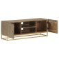 vidaXL Mueble de TV madera maciza de mango y hierro 110x30x40 cm vidaXL Mueble de TV madera maciza de mango y hierro 110x30x40 cm