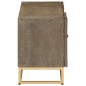 vidaXL Mueble de TV madera maciza de mango y hierro 110x30x40 cm vidaXL Mueble de TV madera maciza de mango y hierro 110x30x40 cm