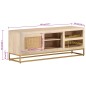 vidaXL Mueble de TV madera maciza de mango y hierro 110x30x40 cm vidaXL Mueble de TV madera maciza de mango y hierro 110x30x40 cm