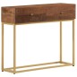 vidaXL Mesa consola madera maciza de mango y hierro 90x30x76 cm vidaXL Mesa consola madera maciza de mango y hierro 90x30x76 cm