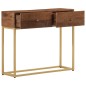 vidaXL Mesa consola madera maciza de mango y hierro 90x30x76 cm vidaXL Mesa consola madera maciza de mango y hierro 90x30x76 cm