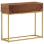 vidaXL Mesa consola madera maciza de mango y hierro 90x30x76 cm vidaXL Mesa consola madera maciza de mango y hierro 90x30x76 cm