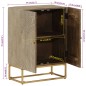 vidaXL Aparador de hierro y madera maciza de mango 55x30x76 cm
