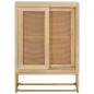 vidaXL Aparador de hierro y madera maciza de mango 55x30x76 cm