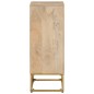vidaXL Aparador de hierro y madera maciza de mango 55x30x76 cm