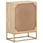 vidaXL Aparador de hierro y madera maciza de mango 55x30x76 cm