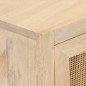 vidaXL Aparador de hierro y madera maciza de mango 55x30x76 cm