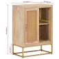 vidaXL Aparador de hierro y madera maciza de mango 55x30x76 cm