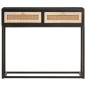 vidaXL Mesa consola madera maciza de mango y hierro negro 90x30x76 cm vidaXL Mesa consola madera maciza de mango y hierro negro 90x30x76 cm