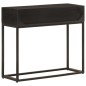 vidaXL Mesa consola madera maciza de mango y hierro negro 90x30x76 cm vidaXL Mesa consola madera maciza de mango y hierro negro 90x30x76 cm