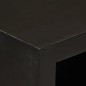 vidaXL Aparador de hierro y madera maciza de mango negro 55x30x76 cm