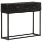 vidaXL Mesa consola madera maciza de mango y hierro negro 90x30x76 cm vidaXL Mesa consola madera maciza de mango y hierro negro 90x30x76 cm