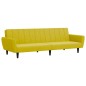 vidaXL Sofá cama de 2 plazas con taburete terciopelo amarillo vidaXL Sofá cama de 2 plazas con taburete terciopelo amarillo