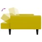 vidaXL Sofá cama de 2 plazas con taburete terciopelo amarillo vidaXL Sofá cama de 2 plazas con taburete terciopelo amarillo