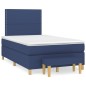 vidaXL Cama box spring con colchón tela azul 120x190 cm vidaXL Cama box spring con colchón tela azul 120x190 cm