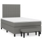 vidaXL Cama box spring con colchón tela gris oscuro 120x190 cm