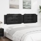 vidaXL Cabecero de cama acolchado cuero sintético negro 200 cm vidaXL Cabecero de cama acolchado cuero sintético negro 200 cm
