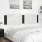 vidaXL Cabecero de cama acolchado cuero sintético blanco negro 200 cm vidaXL Cabecero de cama acolchado cuero sintético blanco negro 200 cm